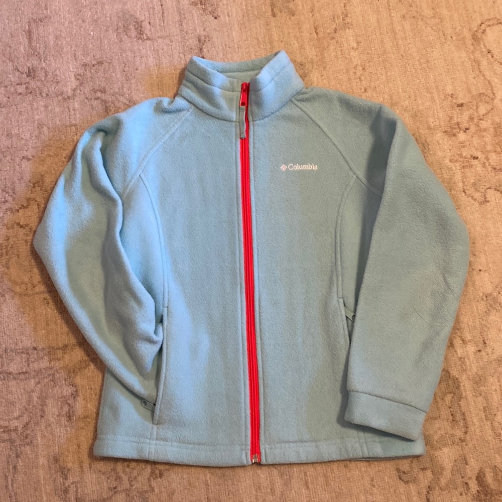 Columbia girls zip fleece with pockets great condition cozy thick fleece Medium